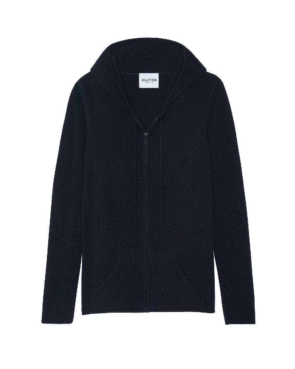 Kujten Gilet Racing Gilet Cachemire Col Rond Zippé à Capuche