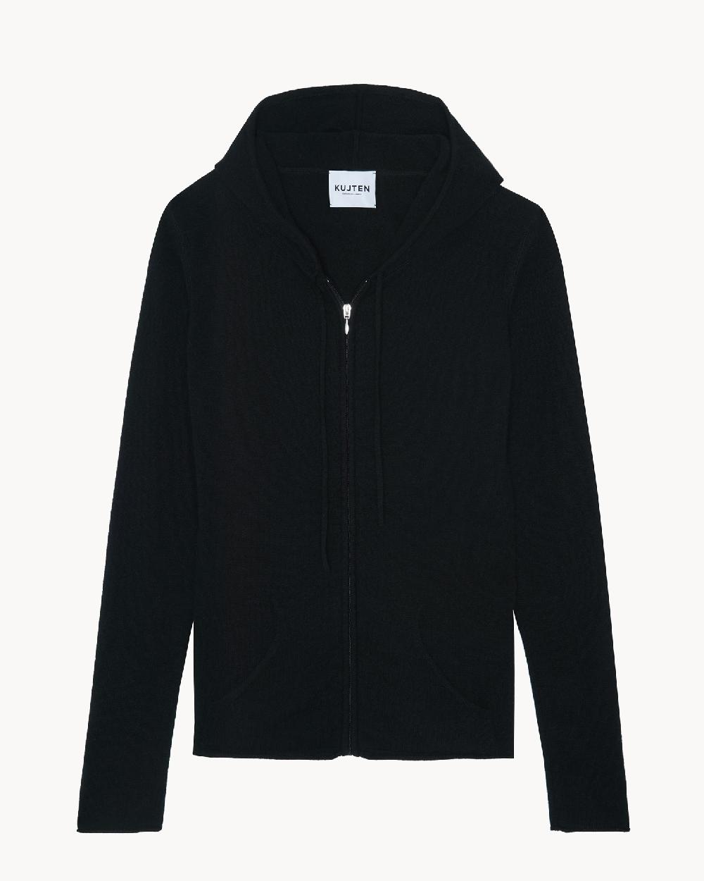 Kujten Gilet Racing Gilet Cachemire Col Rond Zippé à Capuche 2 Fils