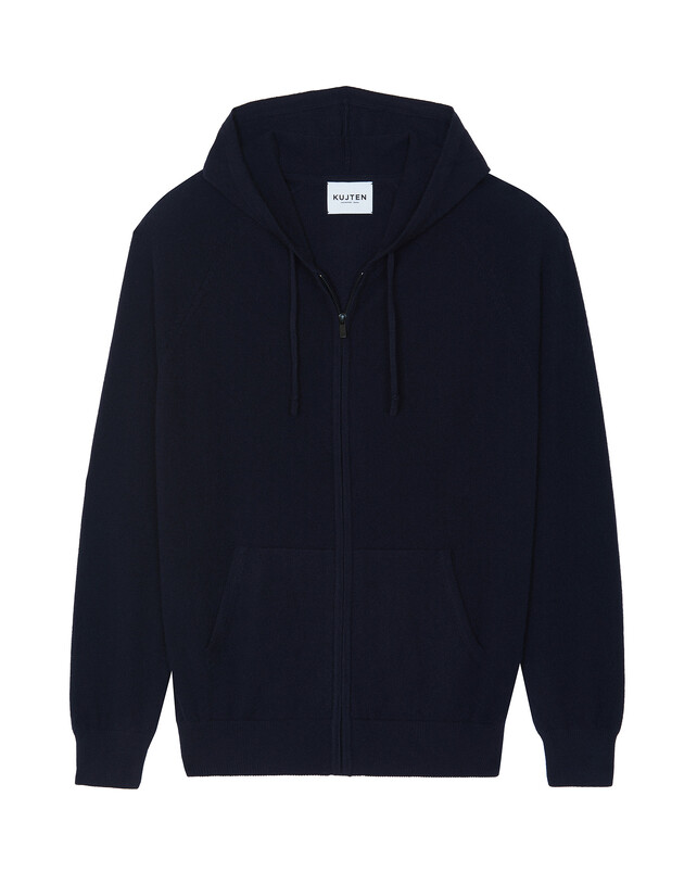 kujten Gilet rony Gilet Cachemire à Capuche Zippé Homme 2 fils