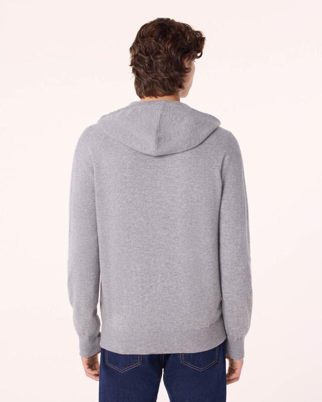 Kujten Gilet Rony Gilet Cachemire à Capuche Zippé Homme 2 Fils