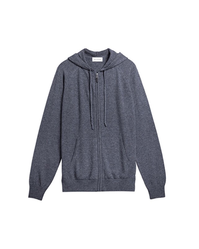 kujten Gilet rony Gilet Cachemire à Capuche Zippé Homme 2 fils