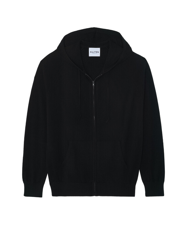 Kujten Gilet Rony Gilet Cachemire à Capuche Zippé Homme