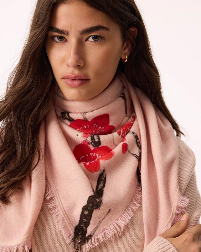 Kujten Grand Bandana Cherry Grand Bandana Cachemire Imprimé 2 Fils