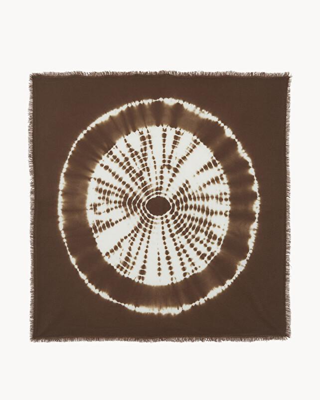 kujten Grand bandana hachiko circle Grand bandana cachemire tie & dye 2 fils