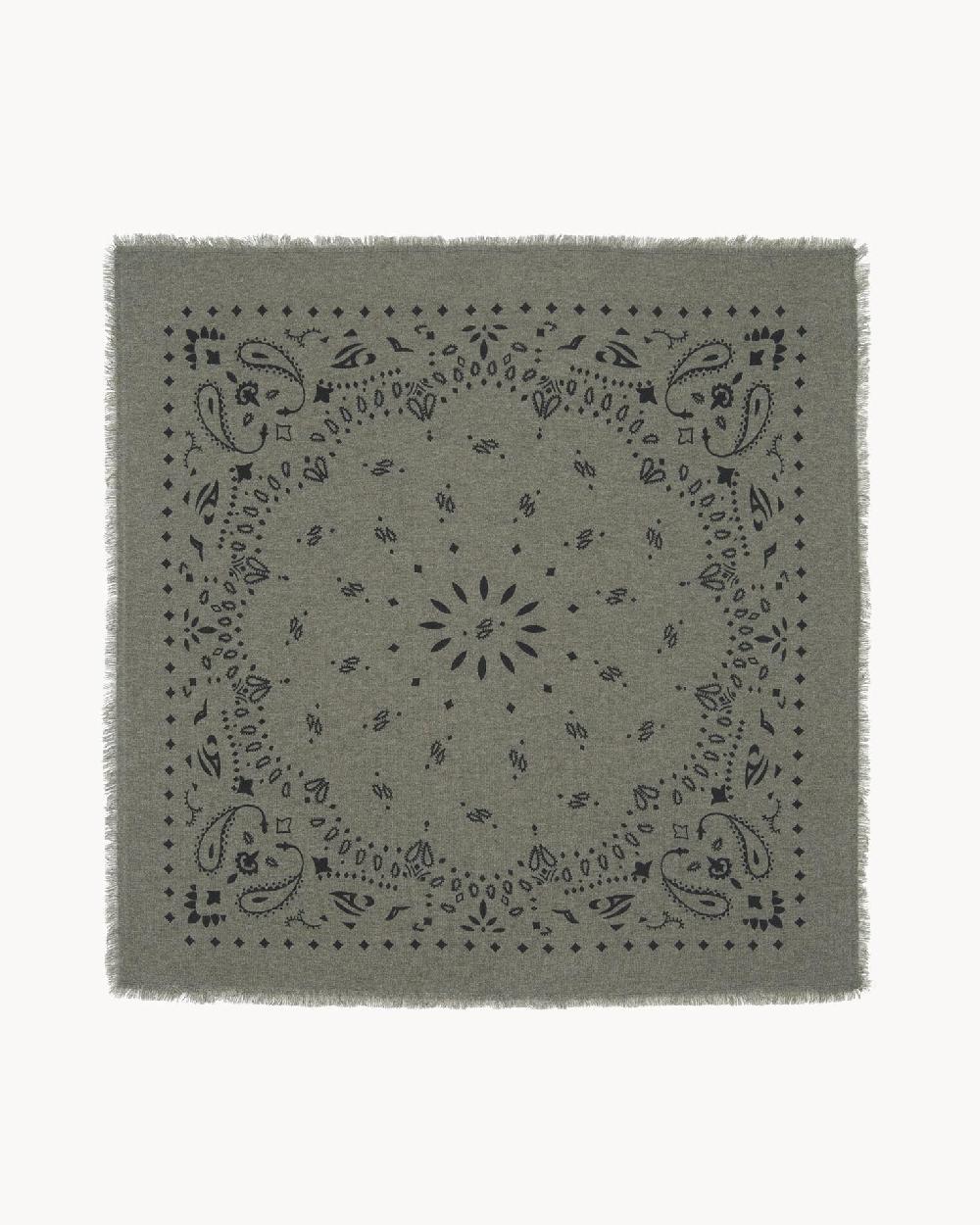 Kujten Grand Bandana Hachiko Grand Bandana Cachemire Imprimé 2 Fils