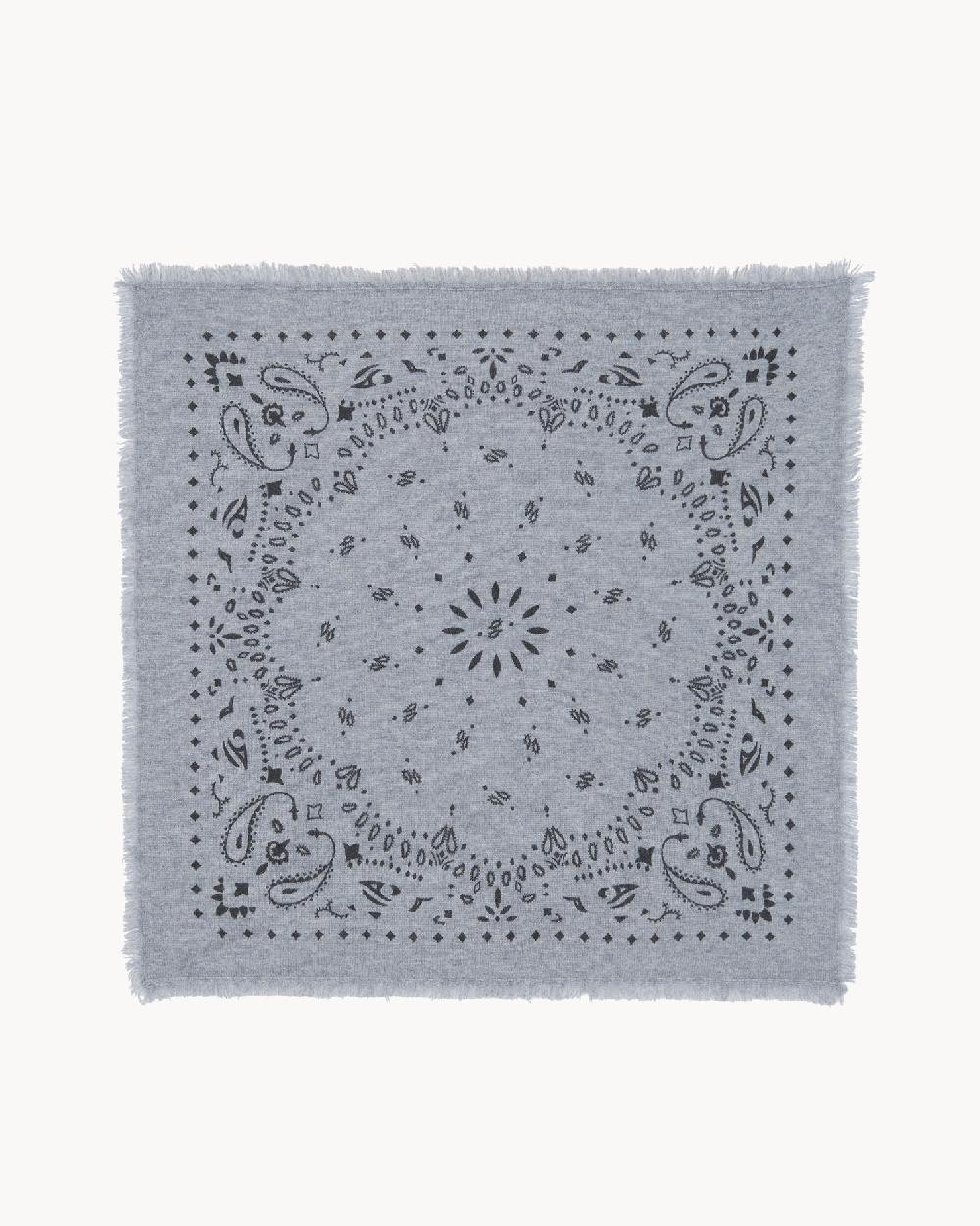 Kujten Grand Bandana Hachiko Grand Bandana Cachemire Imprimé 2 Fils