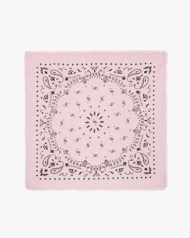 kujten Grand bandana hachiko Grand bandana cachemire imprimé 2 fils