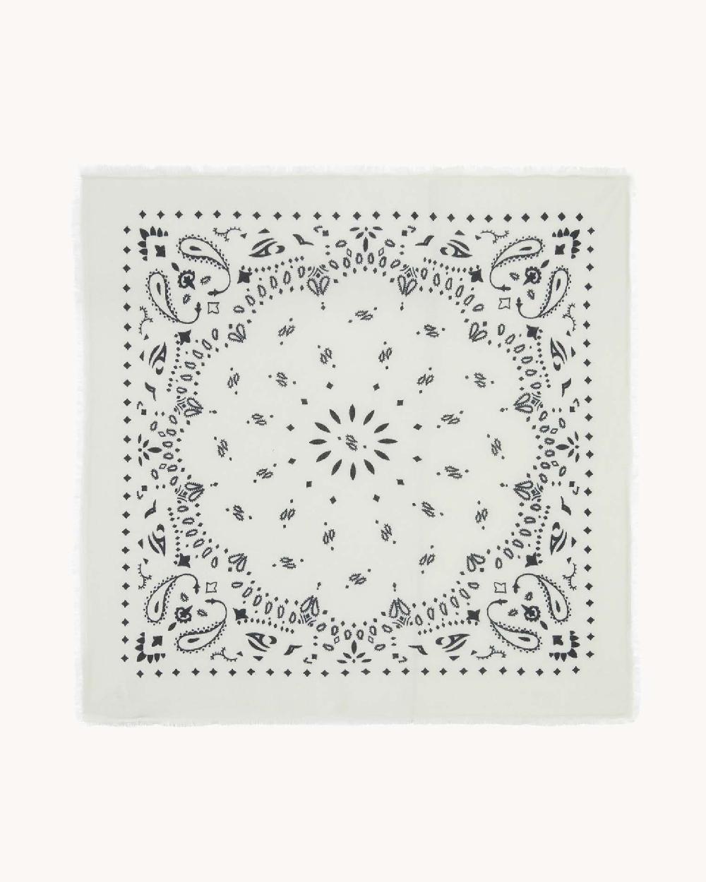 Kujten Grand Bandana Hachiko Grand Bandana Cachemire Imprimé 2 Fils