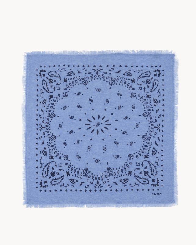 kujten Grand bandana hachiko Grand bandana cachemire imprimé 2 fils