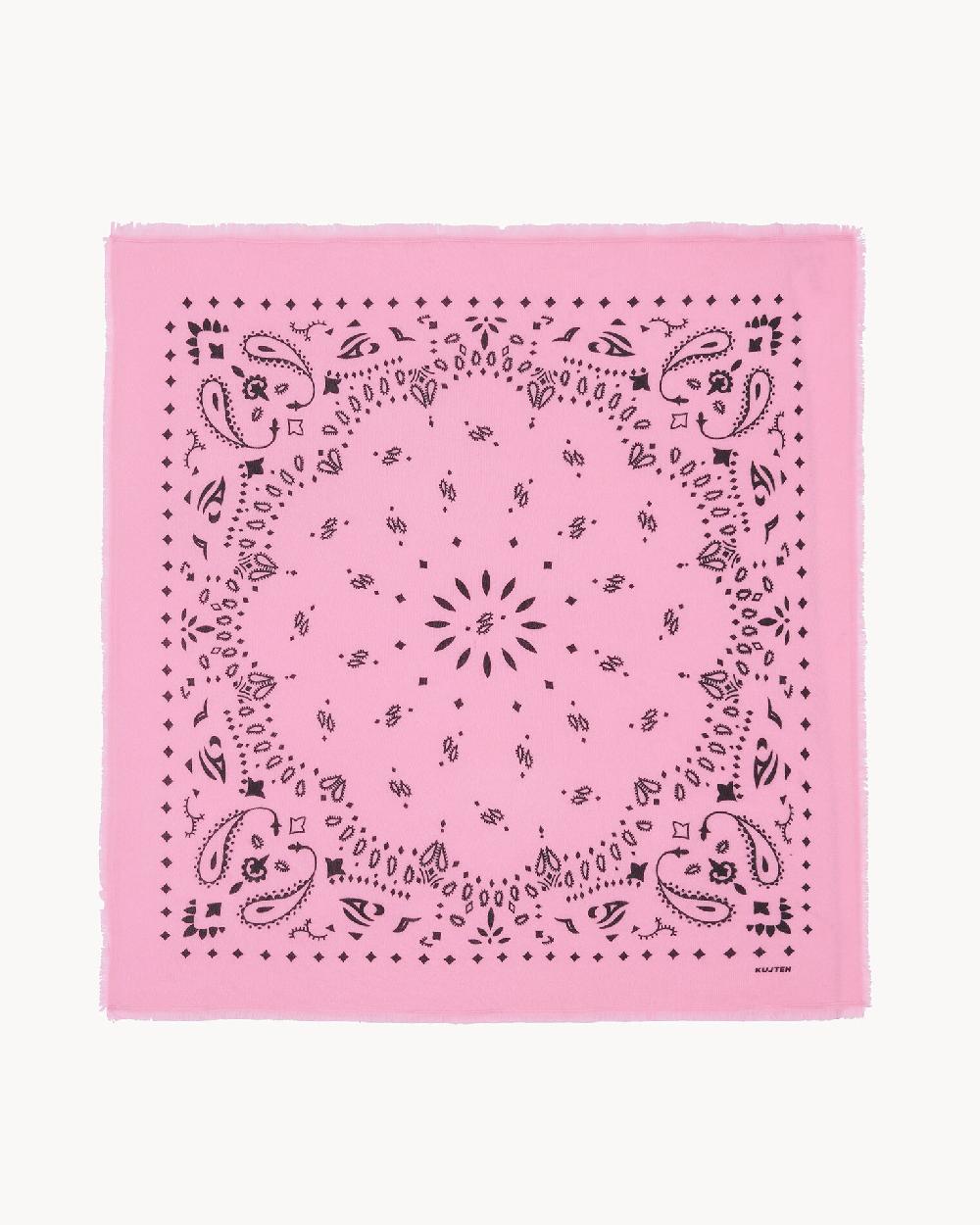Kujten Grand Bandana Hachiko Grand Bandana Cachemire Imprimé 2 Fils