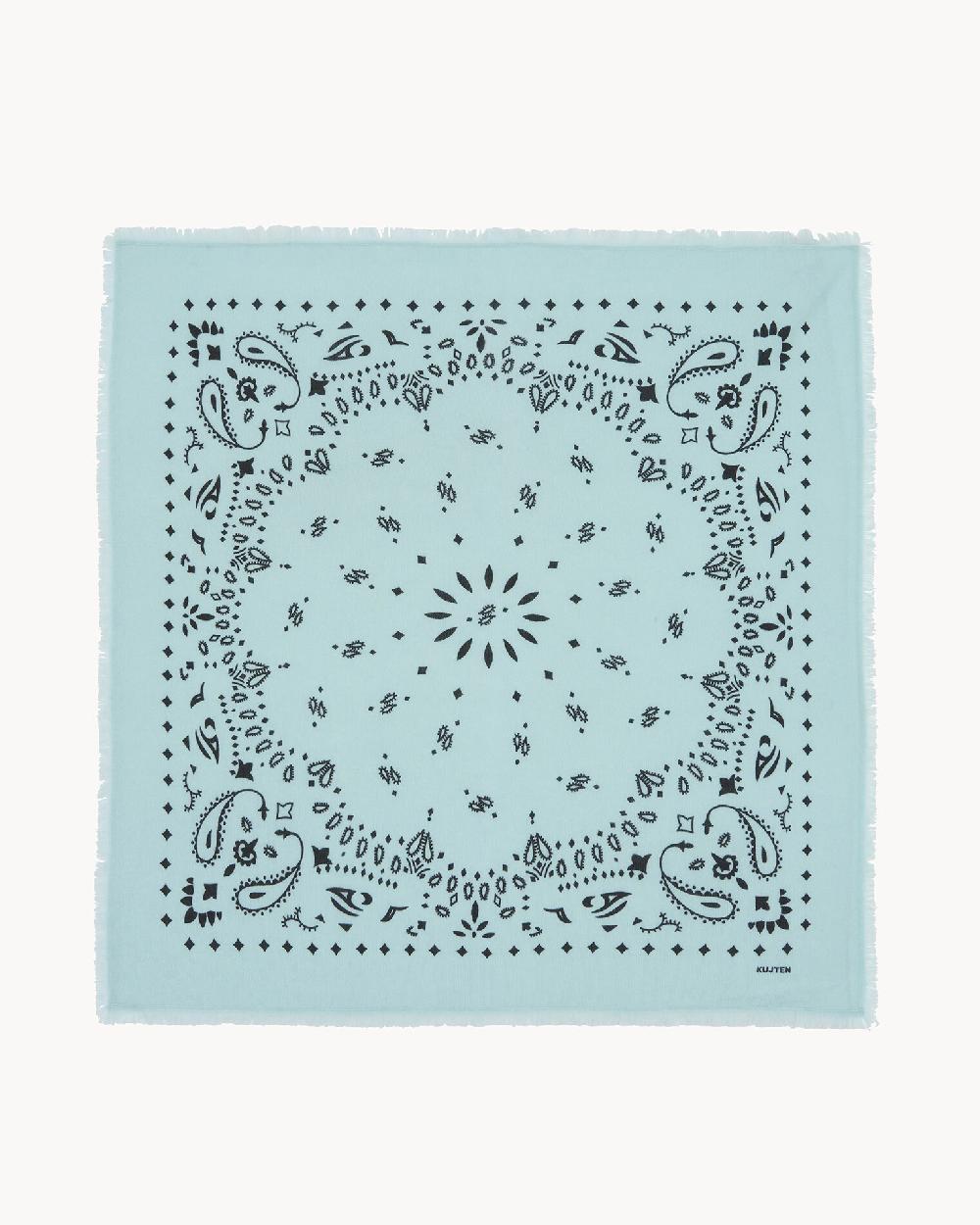 Kujten Grand Bandana Hachiko Grand Bandana Cachemire Imprimé 2 Fils
