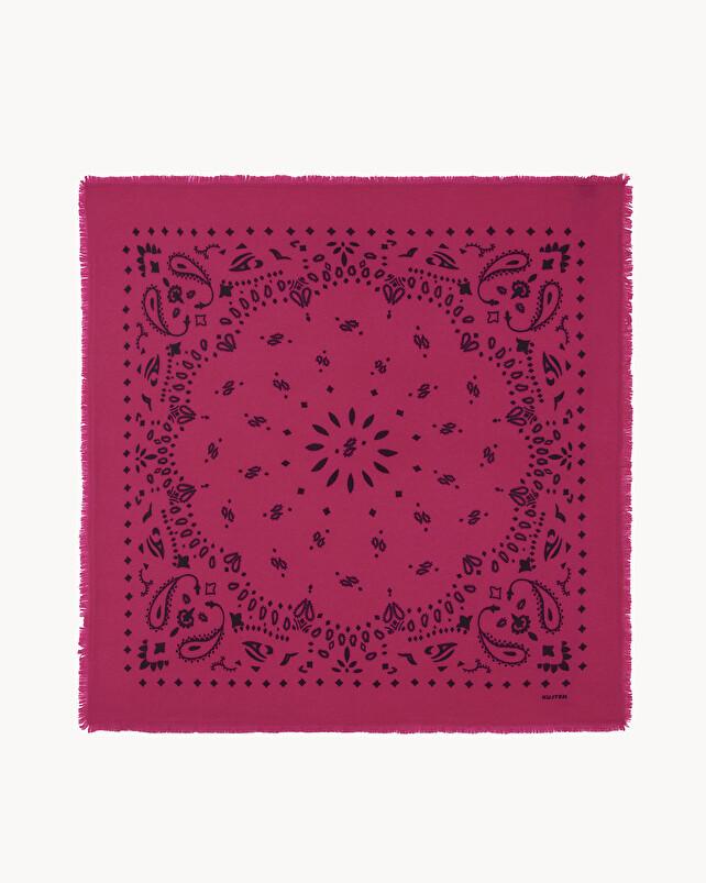 kujten Grand bandana hachiko Grand bandana cachemire imprimé 2 fils