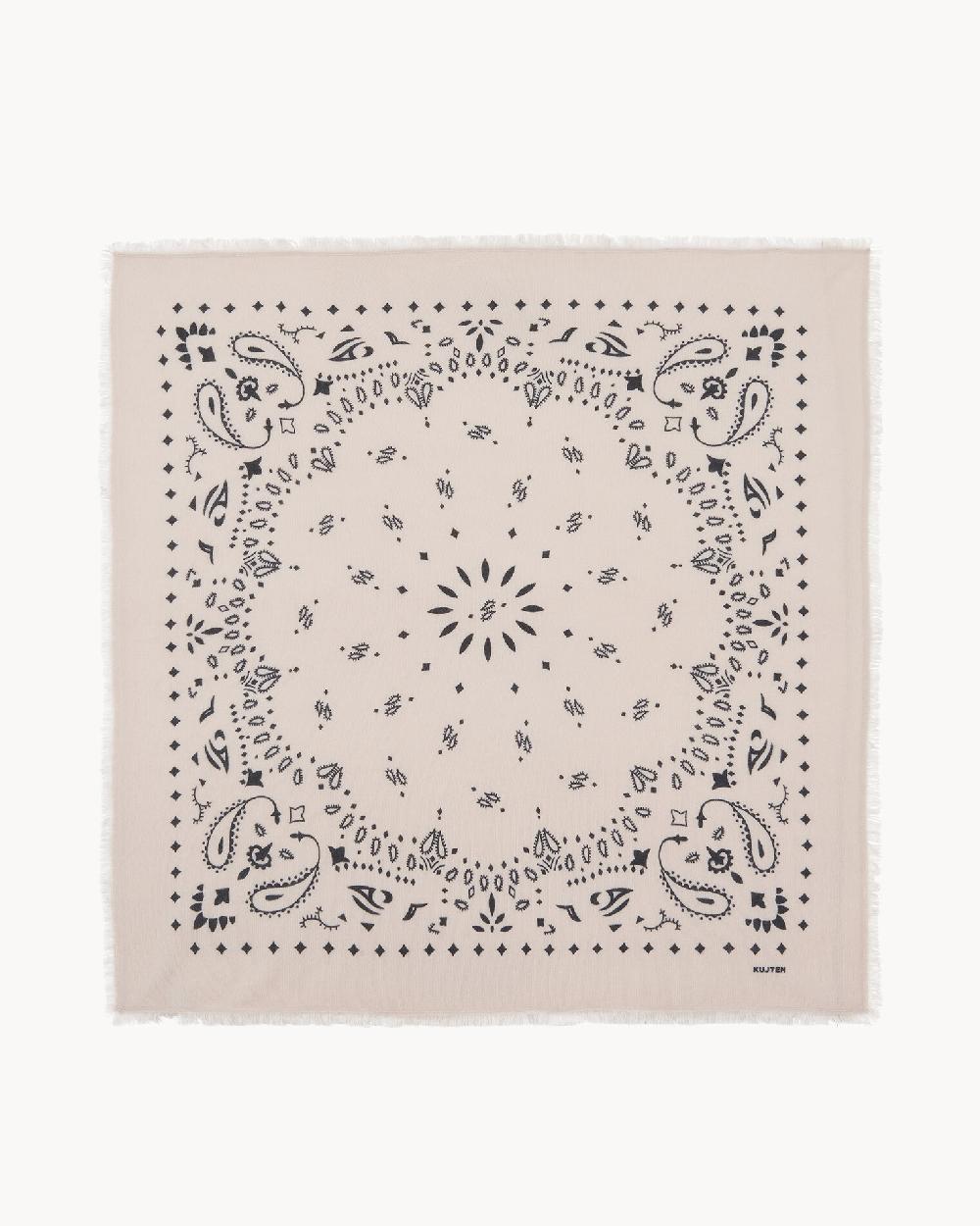 Kujten Grand Bandana Hachiko Grand Bandana Cachemire Imprimé 2 Fils