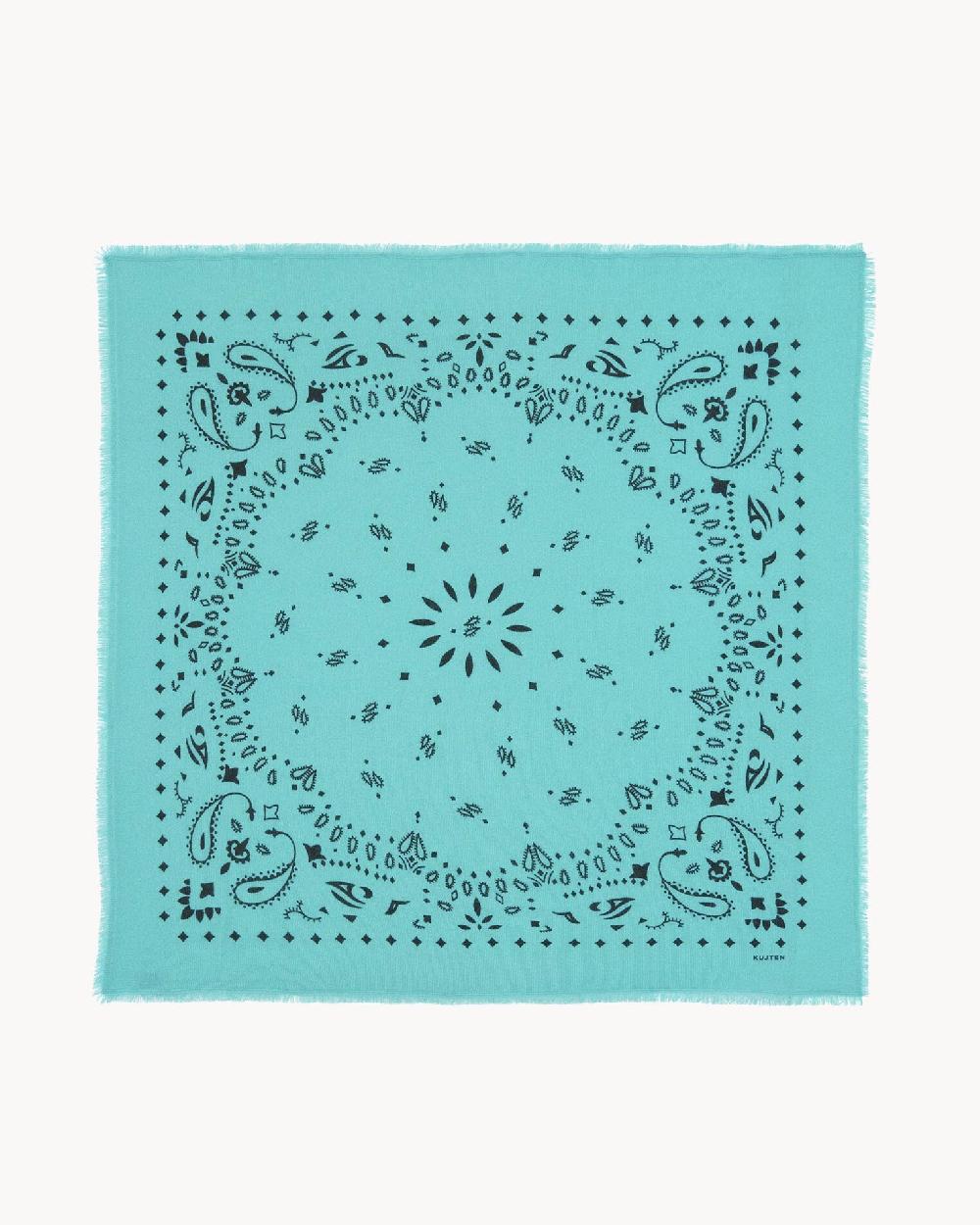 Kujten Grand Bandana Hachiko Grand Bandana Cachemire Imprimé 2 Fils