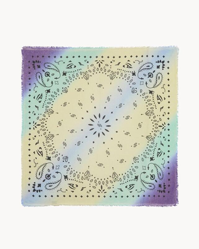 kujten Grand bandana rainbow Grand bandana cachemire tie & dye 2 fils