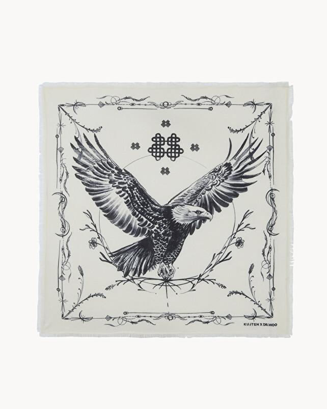 kujten Grand bandana washi Grand bandana cachemire imprimé 2 fils