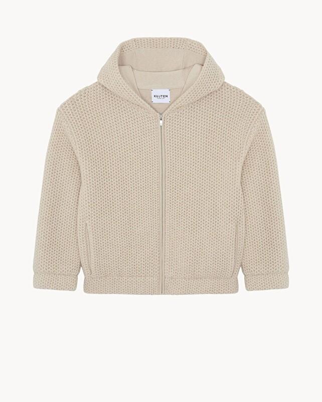 Kujten Hoodie Budi Hoodie Zippé Double Cachemire 6 Fils