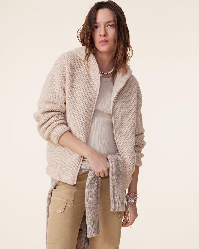 kujten Hoodie budi Hoodie Zippé Double Cachemire 6 fils