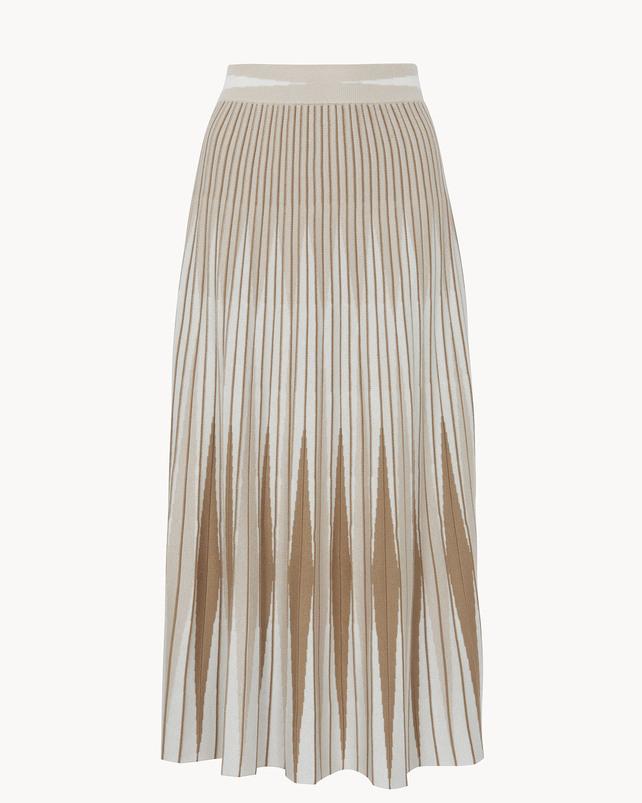 kujten Jupe kido jupe plissée soie cachemire multicolore 2 fils