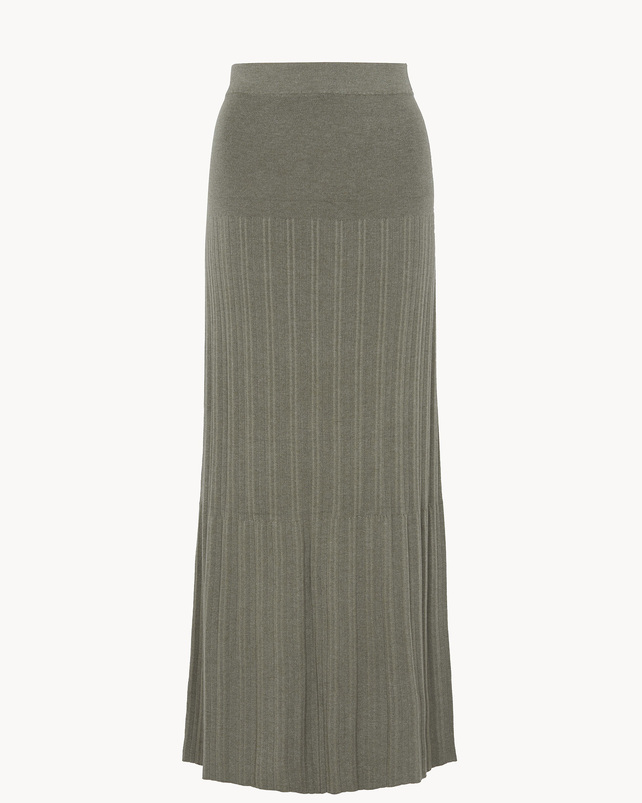 Kujten Jupe Dinga Jupe Longue Rayé Soie Cachemire