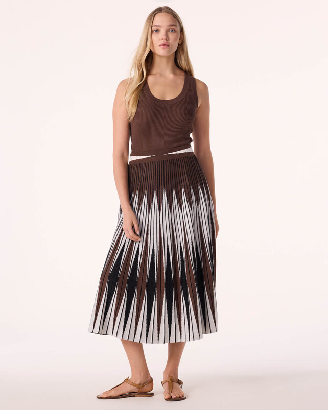 kujten Jupe kido Jupe Soie Cachemire Multicolore