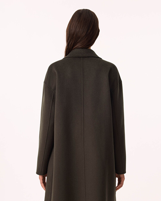 Kujten Manteau Kaku Manteau Long Cachemire Femme