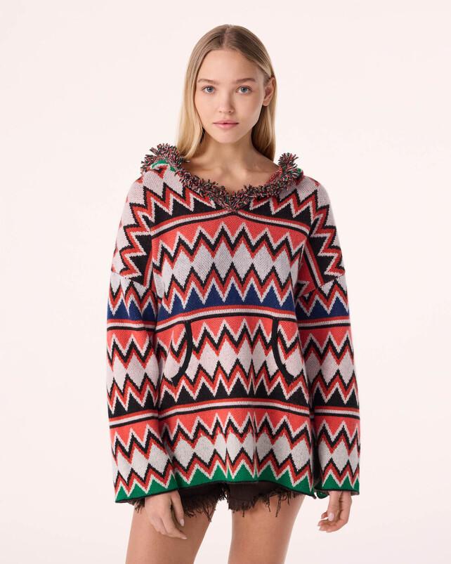 Kujten Poncho Usai Poncho Cachemire Multicolore