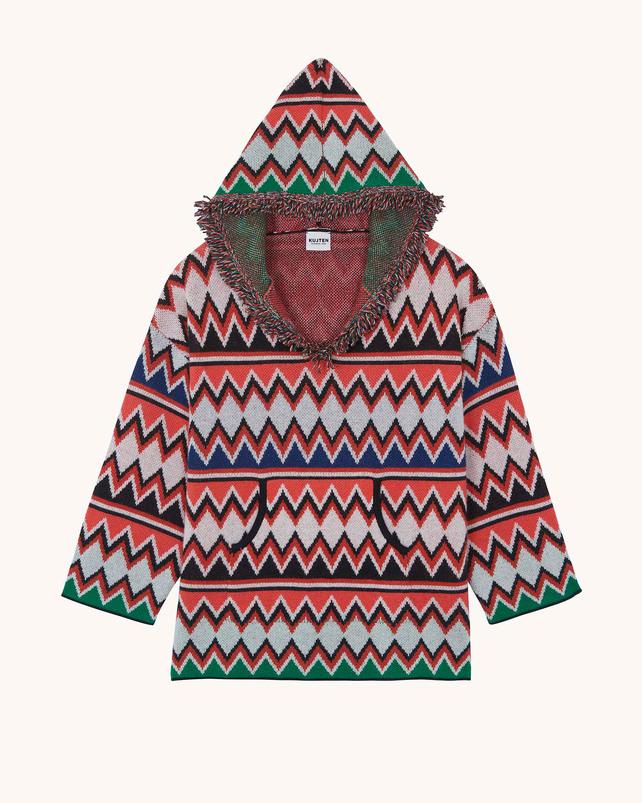Kujten Poncho Usai Poncho Cachemire Multicolore