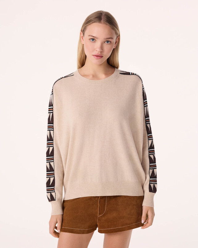 Kujten Pull Amelie Masai Pull Cachemire Bicolore