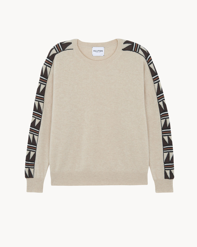 Kujten Pull Amelie Masai Pull Cachemire Bicolore