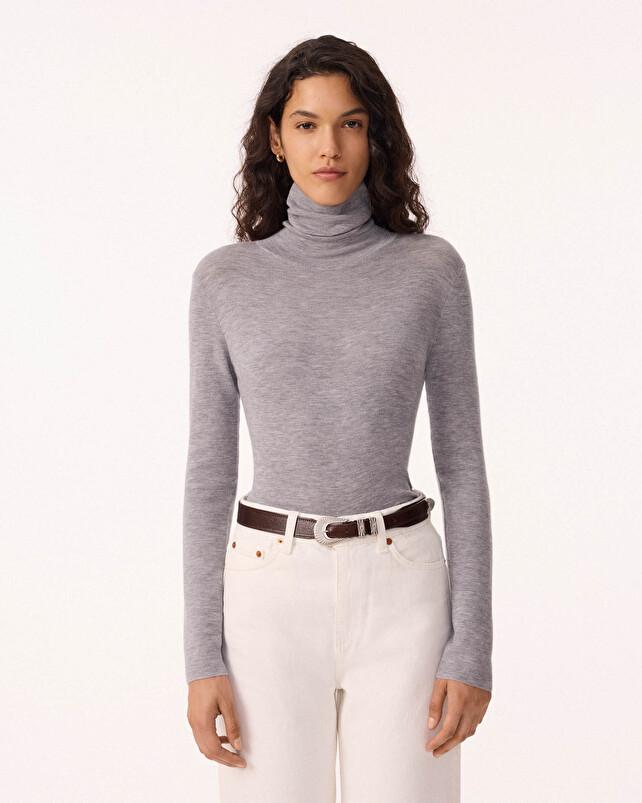 Kujten Pull Bibitu Pull Cachemire Femme Col Roulé