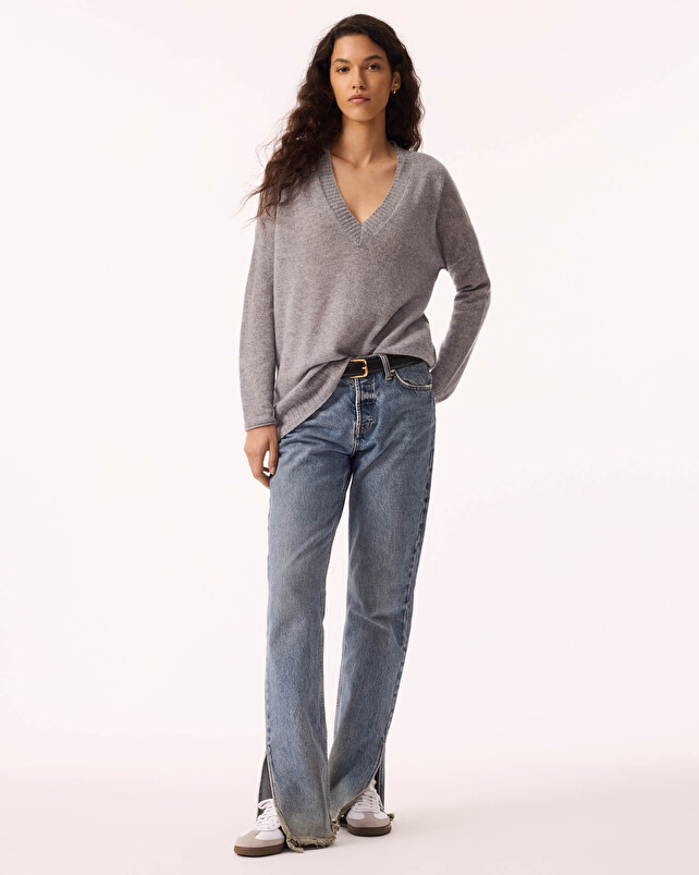 kujten Pull elena Pull cachemire col V 1 fil