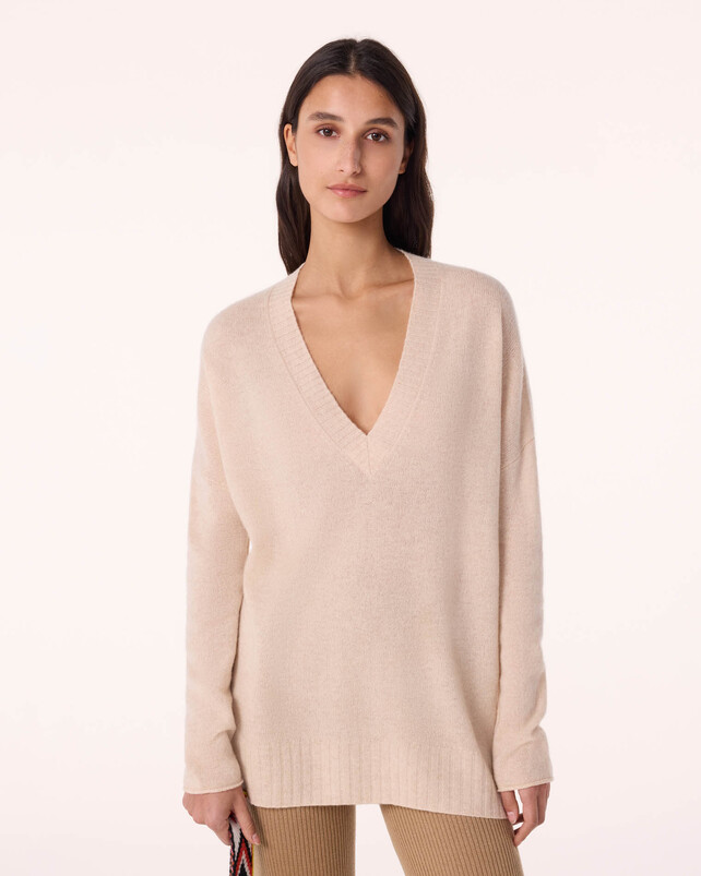 Kujten Pull Elena Pull Cachemire Col V Oversize