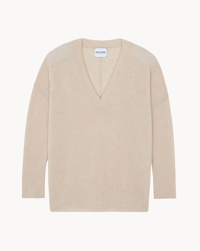 Kujten Pull Elena Pull Cachemire Col V Oversize