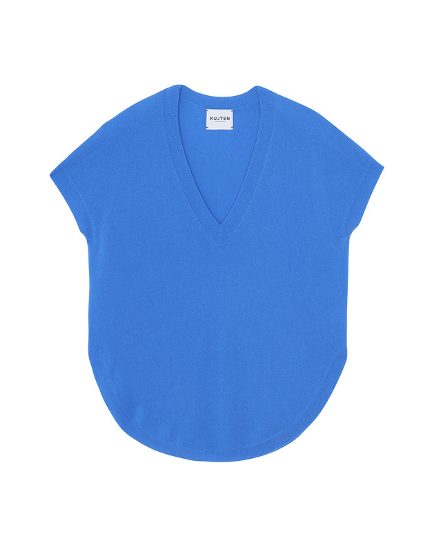 kujten Pull june Pull col v sans manches cachemire