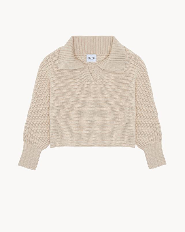 kujten Pull kimi Pull Cachemire Femme Col Vareuse