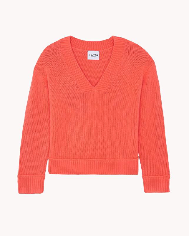 Kujten Pull Lara Pull Cachemire Femme Col U 4 Fils