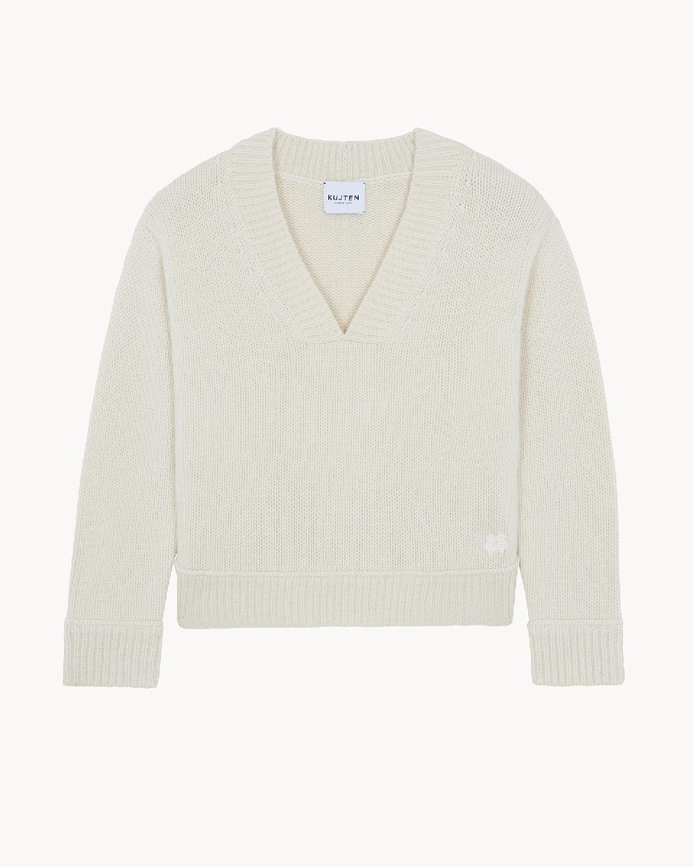 Kujten Pull Lara Pull Cachemire Femme Col U 4 Fils
