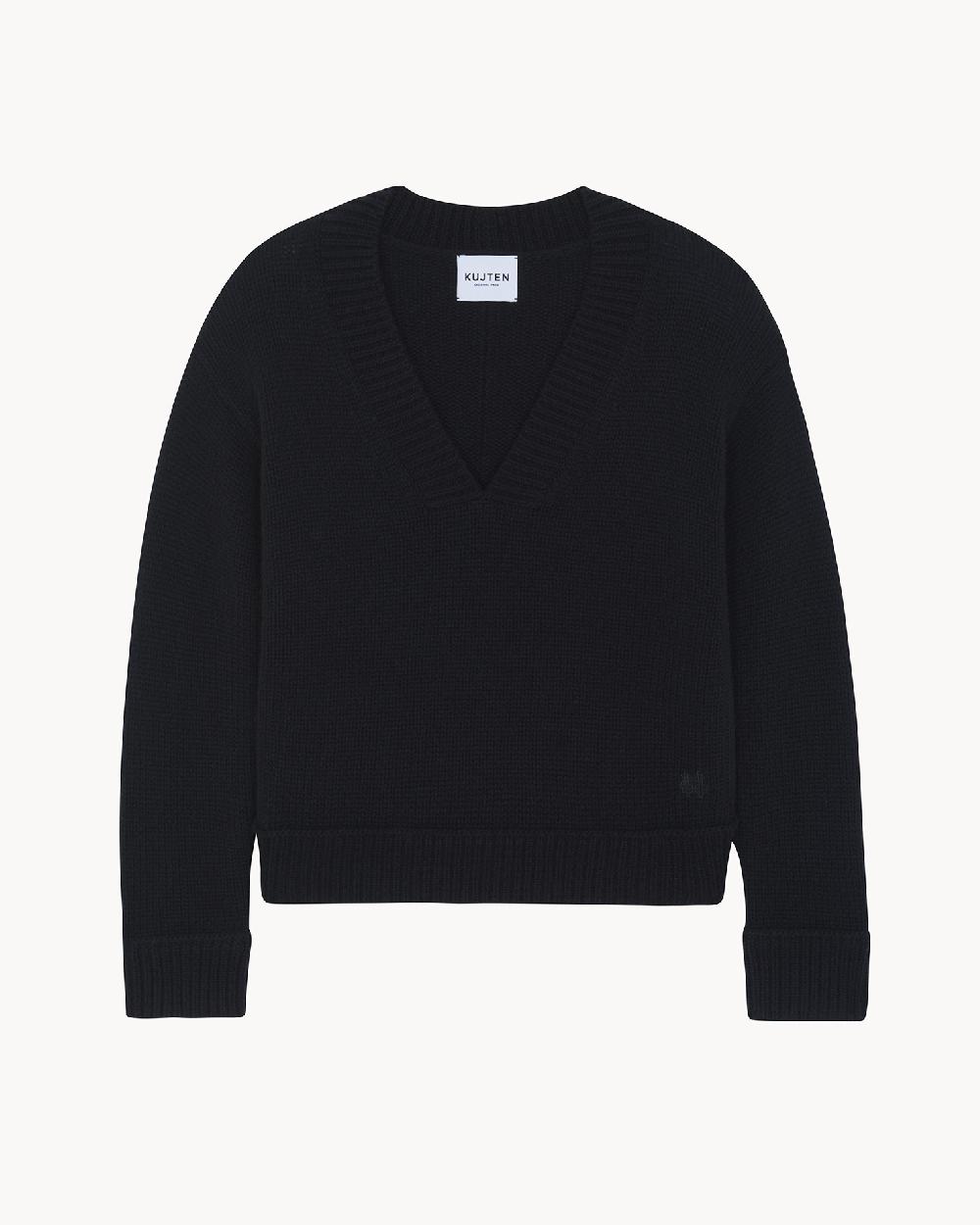 Kujten Pull Lila Pull Cachemire Femme Col V 8 Fils