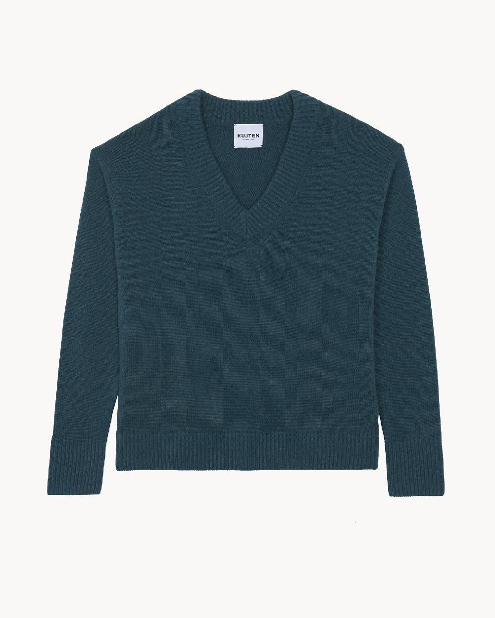 Kujten Pull Lila Pull Cachemire Femme Col V 8 Fils