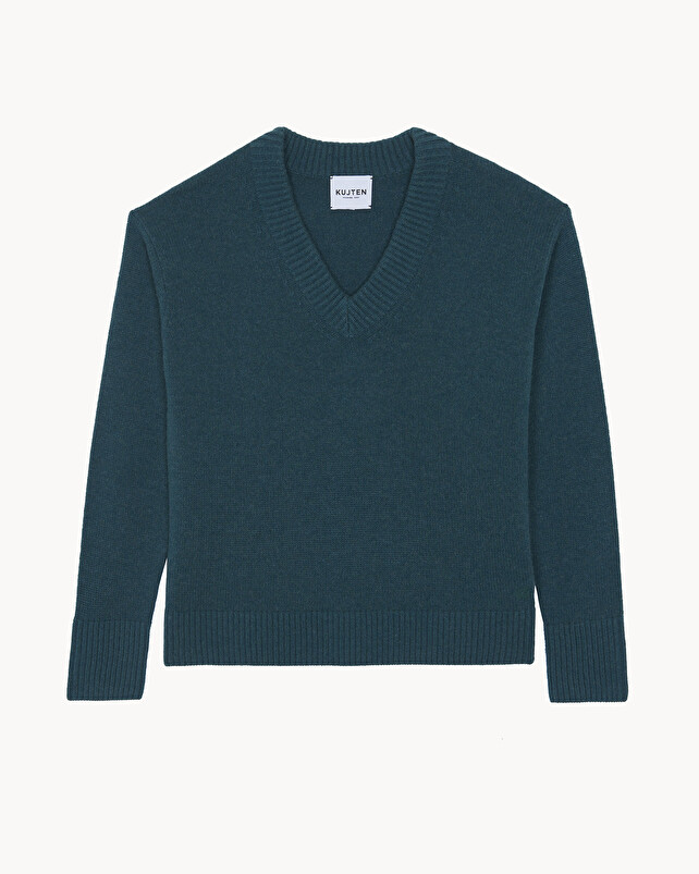 kujten Pull lila Pull Cachemire Femme Col V 8 fils