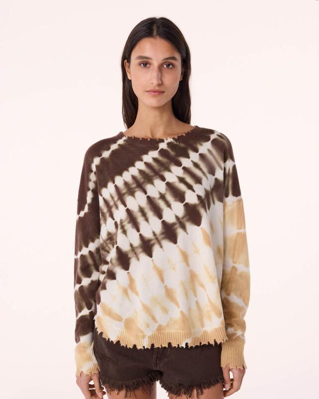 Kujten Pull Mela Stripe Dye Pull Cachemire Rayure