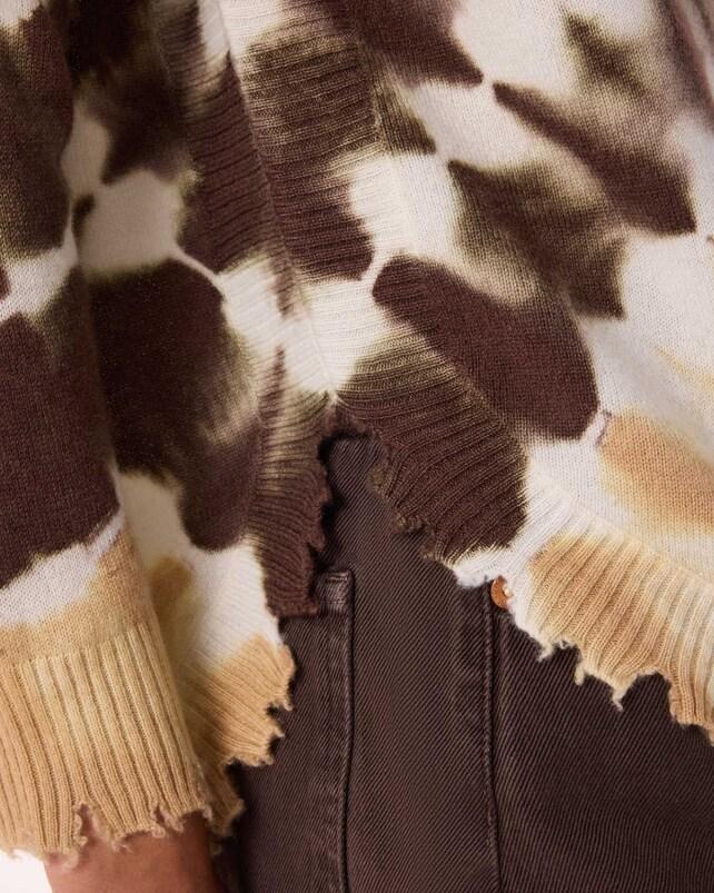 Kujten Pull Mela Stripe Dye Pull Cachemire Rayure