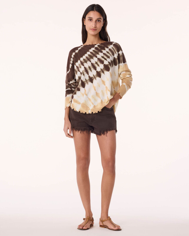 kujten Pull mela stripe dye Pull Cachemire Rayure