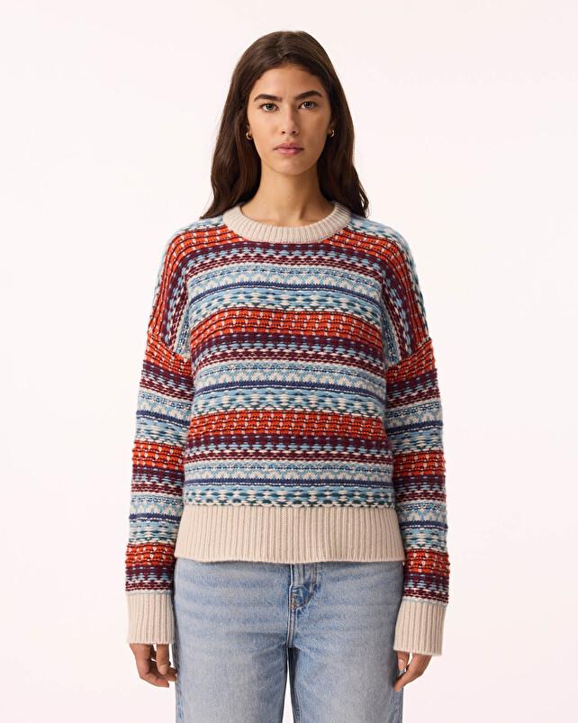 Kujten Pull Riyu Pull Cachemire Femme Col Rond