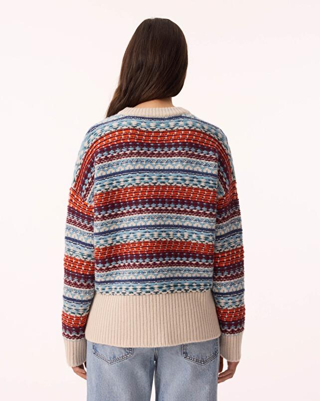 Kujten Pull Riyu Pull Cachemire Femme Col Rond