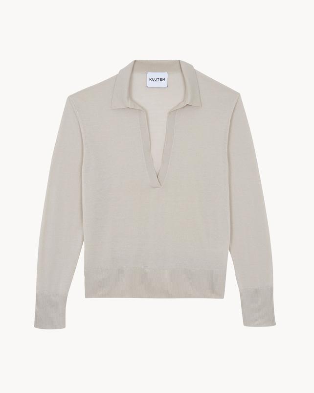 kujten Pull tracey Pull Cachemire Col Polo 4 fils