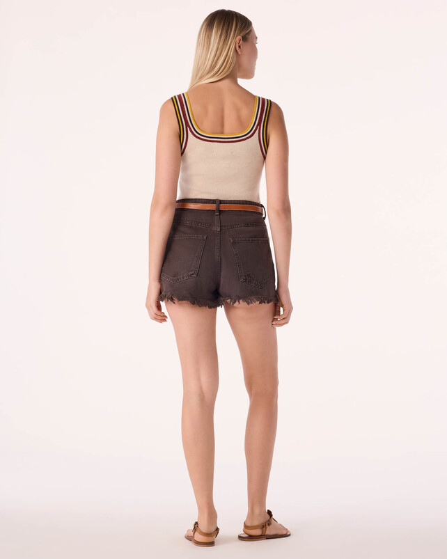 Kujten Top Naomi Top Cachemire Bicolore