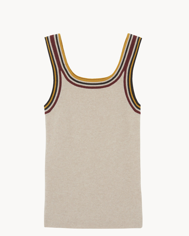 Kujten Top Naomi Top Cachemire Bicolore