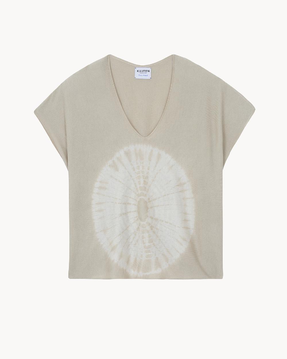 Kujten Top Nosy Circle Top Soie Cachemire Imprimé